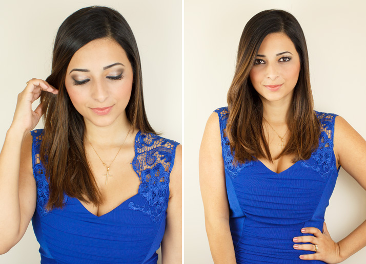 Naked 2 Cool Toned Makeup Tutorial for Blue Dress